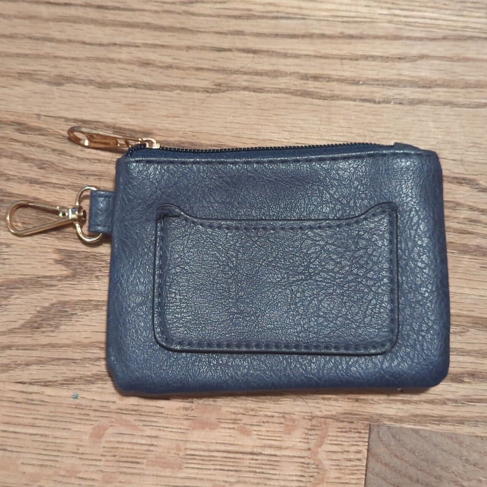 Cute Navy Blue leather coin wallet